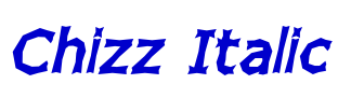Chizz Italic font